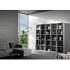 Librería De Madera Blanca Desestructurada Brika 317 Cm-color Gris-anchura 227 Cm