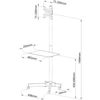 Techly Ica-tr20 Soporte De Pie Para Pantalla Plana 94 Cm (37") Soporte De Suelo Con Ruedas Para Pantalla Plana Negro