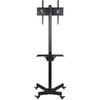 Techly Ica-tr21 Soporte De Pie Para Pantalla Plana 139,7 Cm (55") Soporte De Suelo Con Ruedas Para Pantalla Plana Negro