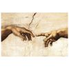 Legendarte - Cuadro Lienzo, Impresión Digital - La Creación De Adán (detalle) - Michelangelo Buonarroti - Decoración Pared Cm. 80x120