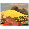 Legendarte - Cuadro Lienzo, Impresión Digital - Parahi Te Maras (la Montaña Sagrada) - Paul Gauguin - Decoración Pared Cm. 80x100