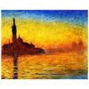 Cuadro Lienzo, Impresión Digital - Crepúsculo En Venecia - Claude Monet - Decoración Pared  Cm. 80x100