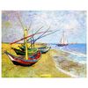 Legendarte - Cuadro Lienzo, Impresión Digital - Barcos De Pesca En La Playa De Les Saintes-maries-de-la-mer - Vincent Van Gogh - Decoración Pared Cm. 80x100