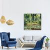 Legendarte - Cuadro Lienzo, Impresión Digital - El Puente Japonés - Claude Monet - Decoración Pared Cm. 90x90