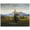 Legendarte - Cuadro Lienzo, Impresión Digital - El Árbol Solitario - Caspar David Friedrich - Decoración Pared Cm. 80x100