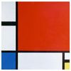 Legendarte - Cuadro Lienzo, Impresión Digital - Composición Ii En Rojo, Azul Y Amarillo - Piet Mondrian - Decoración Pared Cm. 90x90