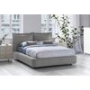 Talamo Italia Cama Doble Con Contenedor Vittoria, Made In Italy, Cabecero Y Funda De Tela, Apertura Frontal, Apto Para Colchón 160x190 Cm, Gris