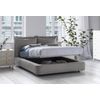 Talamo Italia Cama Doble Con Contenedor Vittoria, Made In Italy, Cabecero Y Funda De Tela, Apertura Frontal, Apto Para Colchón 160x190 Cm, Gris