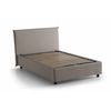 Talamo Italia Cama Individual Y Media Con Contenedor Anna, Made In Italy, Cama Con Revestimiento De Tela, Apertura Frontal, Apta Para Colchón De 120x190 Cm, Taupe