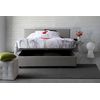 Talamo Italia Cama Doble Con Contenedor Anna, Made In Italy, Cama Con Revestimiento De Tela, Apertura Frontal, Apta Para Colchón 160x190 Cm, Gris