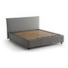 Talamo Italia Cama Doble Con Contenedor Anna, Made In Italy, Cama Con Revestimiento De Tela, Apertura Frontal, Apta Para Colchón 160x190 Cm, Gris