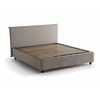 Talamo Italia Cama Doble Con Contenedor Anna, Made In Italy, Cama Con Revestimiento De Tela, Apertura Frontal, Apta Para Colchón 160x190 Cm, Taupe