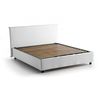 Talamo Italia Cama Doble Con Contenedor Anna, Made In Italy, Cama Con Revestimiento De Tela, Apertura Frontal, Apta Para Colchón 160x190 Cm, Blanco