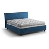 Talamo Italia Cama Doble Con Contenedor Anna, Made In Italy, Cama Con Revestimiento De Tela, Apertura Frontal, Apta Para Colchón 160x200 Cm, Azul