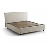 Talamo Italia Cama Doble Con Contenedor Anna, Made In Italy, Cama Con Revestimiento De Tela, Apertura Frontal, Apta Para Colchón 160x200 Cm, Beige