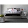 Talamo Italia Cama Doble Con Contenedor Anna, Made In Italy, Cama Con Revestimiento De Tela, Apertura Frontal, Con Colchón 160x200 Cm Incluido, Gris