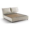 Talamo Italia Cama Doble Con Contenedor Veronica, Made In Italy, Cabecero Y Funda De Tela, Apertura Frontal, Apta Para Colchón 160x190 Cm, Beige