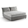 Talamo Italia Cama Doble Con Contenedor Veronica, Made In Italy, Cabecero Y Funda De Tela, Apertura Frontal, Con Colchón De 160x190 Cm Incluido, Gris