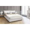 Talamo Italia Cama Doble Con Contenedor Veronica, Made In Italy, Cama Con Revestimiento De Cuero Ecológico, Apertura Frontal, Adecuada Para Colchón 160x190 Cm, Blanco