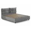 Talamo Italia Cama Individual Con Contenedor Giulia, Made In Italy, Cama Con Revestimiento De Tela, Apertura Frontal, Apta Para Colchón 80x190 Cm, Gris