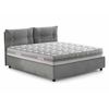 Talamo Italia Cama Doble Con Contenedor Giulia, Made In Italy, Cama Con Revestimiento De Tela, Apertura Frontal, Con Colchón 160x200 Cm Incluido, Gris