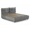 Talamo Italia Cama Doble Con Contenedor Giulia, Made In Italy, Cama Con Revestimiento De Tela, Apertura Frontal, Con Colchón 160x200 Cm Incluido, Gris