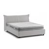 Talamo Italia Cama Doble Con Contenedor Simona, Made In Italy, Cabecero Y Funda De Tela, Apertura Frontal, Apta Para Colchón 160x190 Cm, Blanco