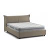 Talamo Italia Cama Doble Con Contenedor Simona, Made In Italy, Cabecero Y Tapizado En Tela, Apertura Frontal, Apto Para Colchón 160x190 Cm, Taupe