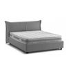 Talamo Italia Cama Doble Con Contenedor Simona, Made In Italy, Cabecero Y Funda De Tela, Apertura Frontal, Apta Para Colchón 160x190 Cm, Gris