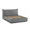 Talamo Italia Cama Doble Con Contenedor Simona, Made In Italy, Cabecero Y Funda De Tela, Apertura Frontal, Apta Para Colchón 160x190 Cm, Gris