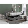 Talamo Italia Cama Doble Con Contenedor Claudia, Made In Italy, Cama Con Revestimiento De Tela, Apertura Frontal, Apta Para Colchón 160x200 Cm, Gris