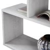 Librería Decorativa Y Funcional, Color Gris Cemento, 80 X 25 X H192 Cm, Doble Cara