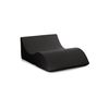 Puf Talamo Italia Clever Doble, 100% Made In Italy, Puf Convertible En Chaise Longue En Ecopiel, Cm 100x200h70, Color Negro