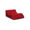 Puf Talamo Italia Clever Doble, 100% Made In Italy, Puf Convertible En Chaise Longue En Ecopiel, Cm 100x200h70, Color Rojo