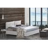 Talamo Italia Cama Doble Con Contenedor Giulia, Made In Italy, Cama Con Tapizado De Cuero Ecológico, Apertura Frontal, Con Colchón De 160x190 Cm Incluido, Blanco