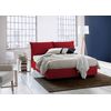 Talamo Italia Cama Doble Con Contenedor Veronica, Made In Italy, Cabecero Y Funda De Tela, Apertura Frontal, Con Colchón De 160x190 Cm Incluido, Rojo