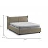 Cama Doble Taupe 205x175h95 Cm