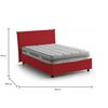 Cama Plaza Y Media Rojo 205x135h95 Cm