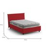 Cama Plaza Y Media Rojo 215x135h95 Cm