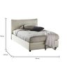 Cama Plaza Y Media Beige 215x135h95 Cm