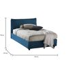 Cama Plaza Y Media Azul 215x135h95 Cm