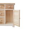 Cajonera Blanco Madera Natural 4 Cajones 1 Puerta 70x60x30 Rebecca Mobili