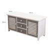 Banco Alacena 3 Cajones 2 Puertas Madera Blanco Gris 44x90x34 Rebecca Mobili