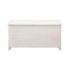 Banco Alacena 3 Cajones 2 Puertas Madera Blanco Gris 44x90x34 Rebecca Mobili