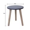 Mesita Baja Madera Moderno Gris Mdf Paulownia 39x34x34 Rebecca Mobili