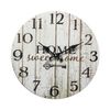 Reloj De Pared Reloj Decorativo Madera Blanco Shabby 33,8x33,8x4 Rebecca Mobili