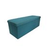 Pouf Acolchado Puff Asiento Contenedor Azúl 38x110x38 Rebecca Mobili