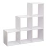 Estantería Libreria Moderna Mdf Blanco 6 Cuartos 97,5x97,5x29 Rebecca Mobili