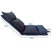 Futon Sillón Yoga Azul Jeans Metal Poliéster Reclinable 70x56x70 Rebecca Mobili