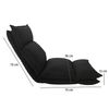 Sillón Meditación Futon Negra Poliéster Plegable 70x56x70 Rebecca Mobili